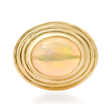 Opal or Fire Opal Cabochon Orbit Ring