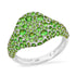 Tsavorite Encrusted Signet Ring