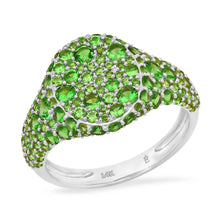 Tsavorite Encrusted Signet Ring
