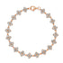 Round Bezel Set Diamond Clover Clusters Tennis Bracelet