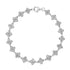 Round Bezel Set Diamond Clover Clusters Tennis Bracelet