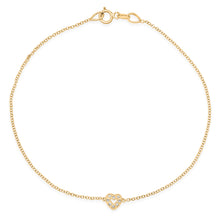 Dainty Diamond Open Heart Bracelet