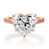 Lab Grown Diamond Heart Statement Ring with Pink Diamond Band