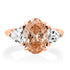 Lab Grown Pink Diamond Three Stone Ring