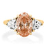 Lab Grown Pink Diamond Three Stone Ring