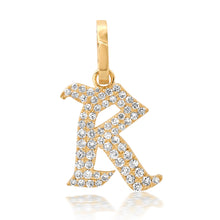 Gothic Diamond Initial Charm