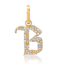 Gothic Diamond Initial Charm