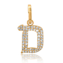 Gothic Diamond Initial Charm