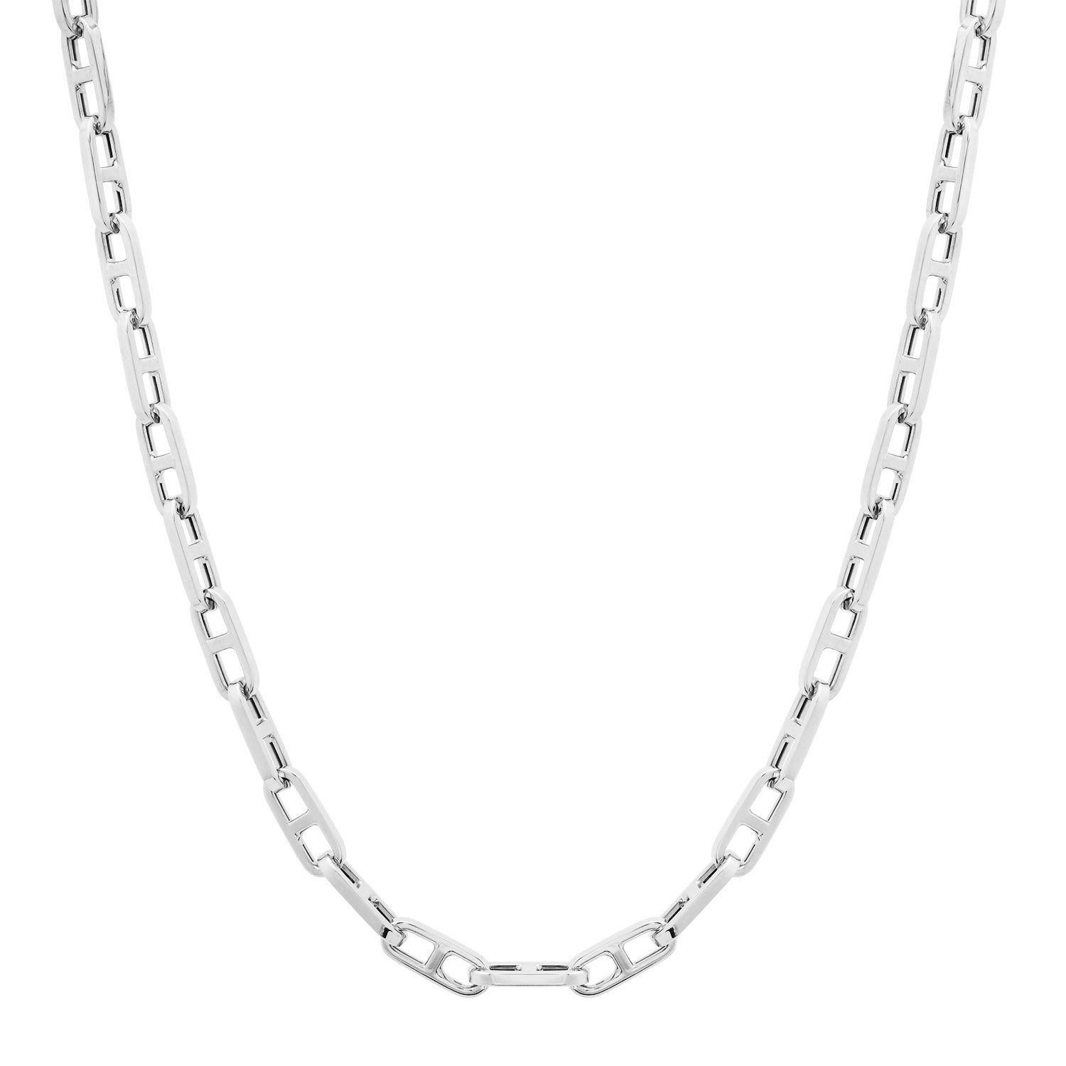 Mini Flat Mariner Gold Link Chain Necklace