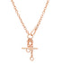 Triple Lariat Rolo Link Chain Necklace with Toggle