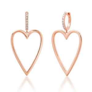 Glimmer in My Heart Diamond & Gold Drop Earrings