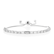 Adjustable Diamond Baguette Bezel Bracelet