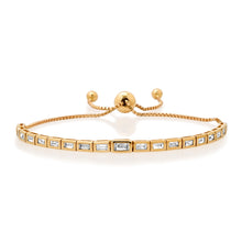 Adjustable Diamond Baguette Bezel Bracelet