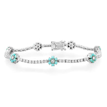 Miss Daisy Turquoise & Diamond Flower Bracelet