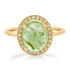 Diamond Halo Gemstone Signet Ring