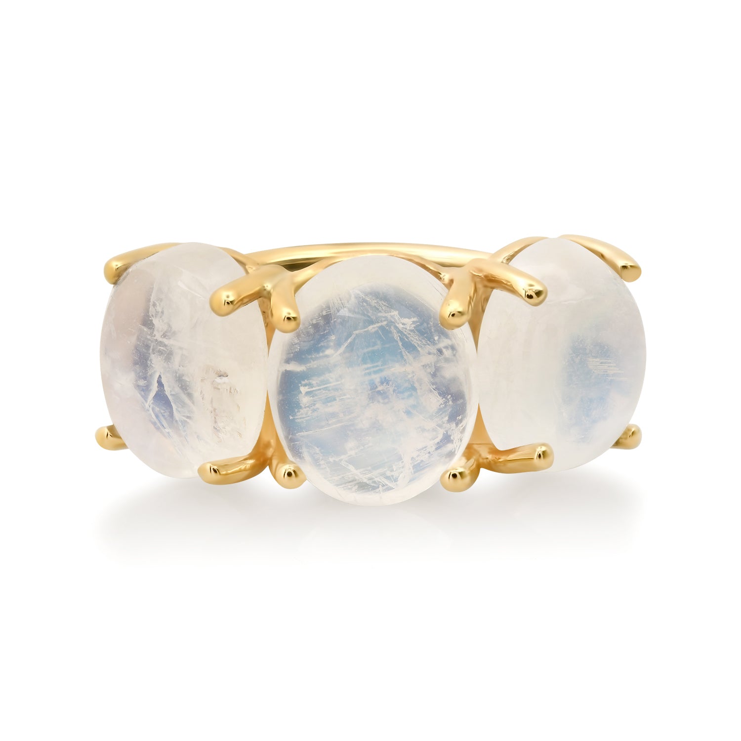 One of a Kind Jumbo Gumdrop Three Stone Cabochon Ring