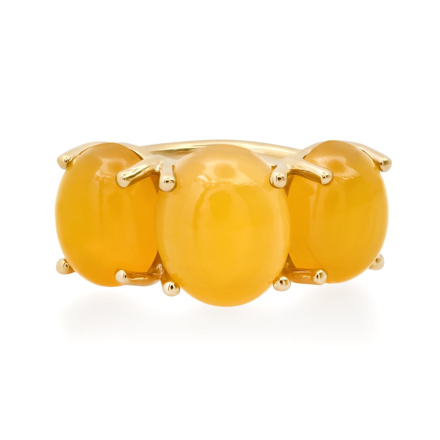 One of a Kind Jumbo Gumdrop Three Stone Cabochon Ring