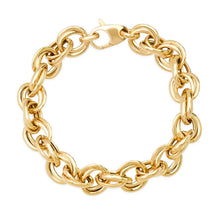 Gold Round Double Link Bracelet