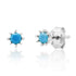 Rose Cut Turquoise Stud Earrings