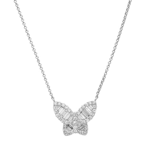 Diamond Illusion Butterfly Necklace