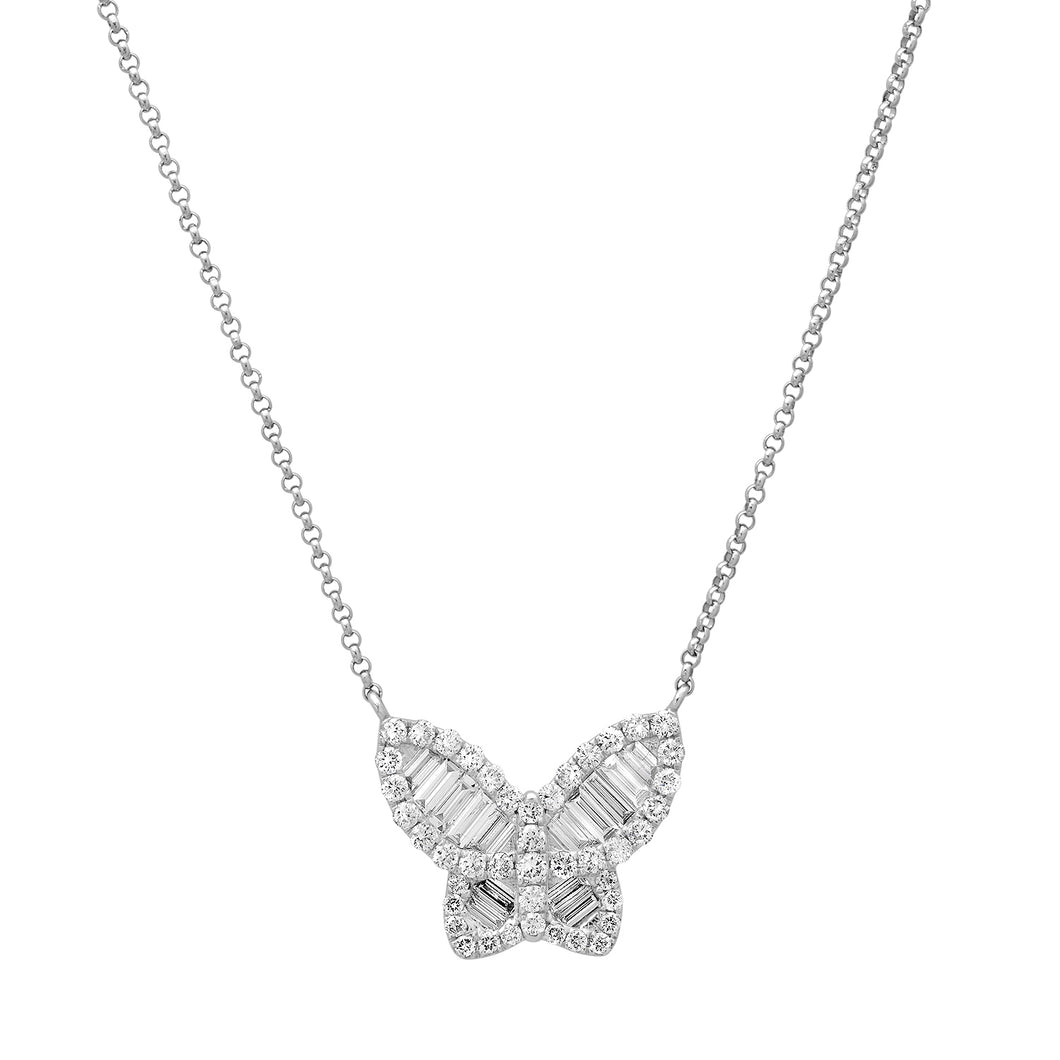 Diamond Illusion Butterfly Necklace