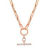 Bold Paperclip Chain Necklace with Diamond Toggle Lariat