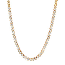 Oh My Oval Bezel Set Diamond Tennis Necklace