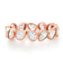 Alternating Bezel Set Diamond Pears Eternity Band Ring