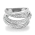 Stacked Pave Diamond & High Polish Gold Statement Wrap Ring