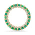 Emerald Cut Gemstone Eternity Band Ring with Diamond Crown