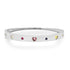 Mixed Sapphire & Diamond Heart Bangle Bracelet