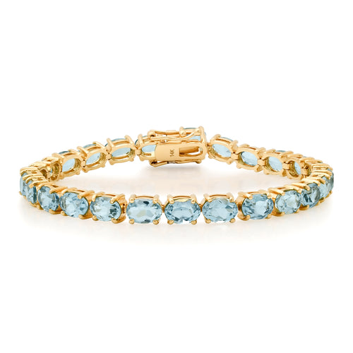 Enlighten Oval Aquamarine Eternity Bracelet