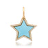Mother of Pearl or Turquoise & Diamond Star Charm