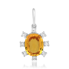 Sip of Sunshine Yellow Sapphire & Diamond Charm