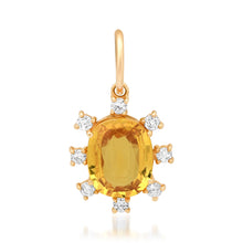 Sip of Sunshine Yellow Sapphire & Diamond Charm