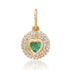 Diamond & Gemstone Bubble Bezel Heart Charm