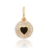 Diamond & Gemstone Bubble Bezel Heart Charm