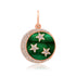Malachite or Mother of Pearl Diamond Moon & Stars Charm