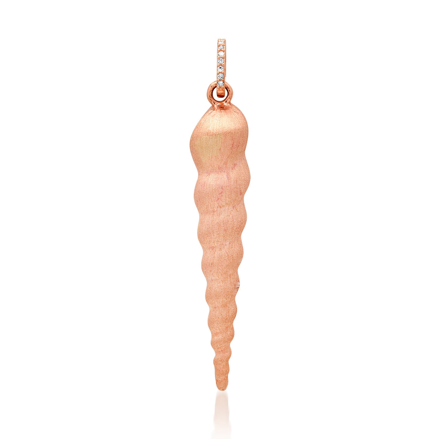 Brushed Satin Gold Spiral Seashell Charm