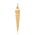 Brushed Satin Gold Spiral Seashell Charm