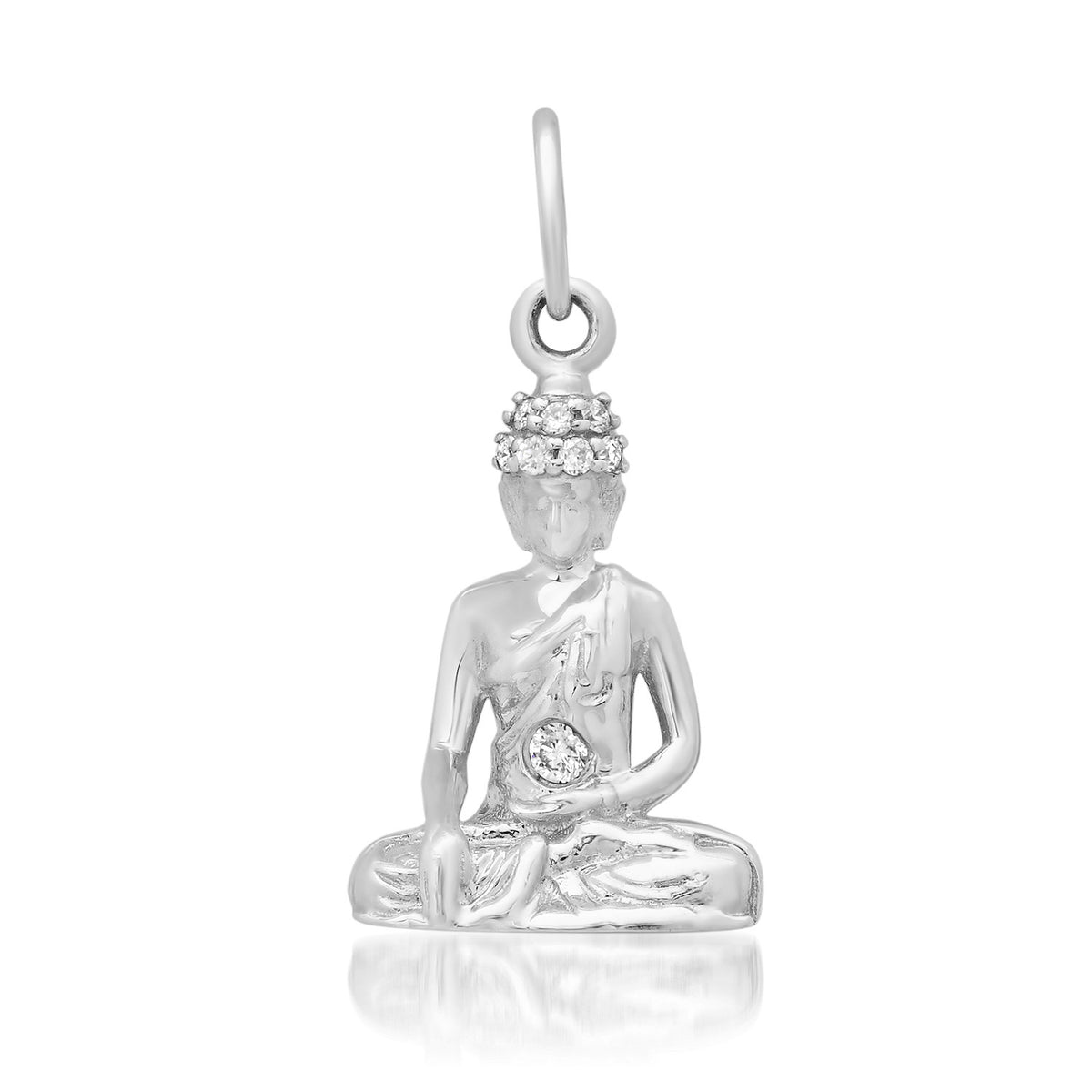 Be Serene Gold & Diamond Buddha Charm