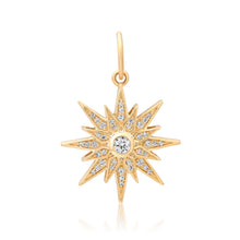 Pave Diamond Starburst Sunshine Charm