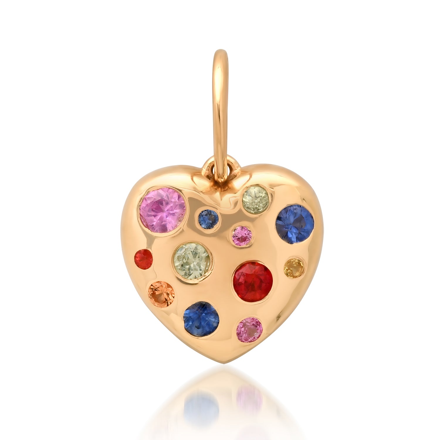Treasure Your Heart Scattered Gemstone Charm