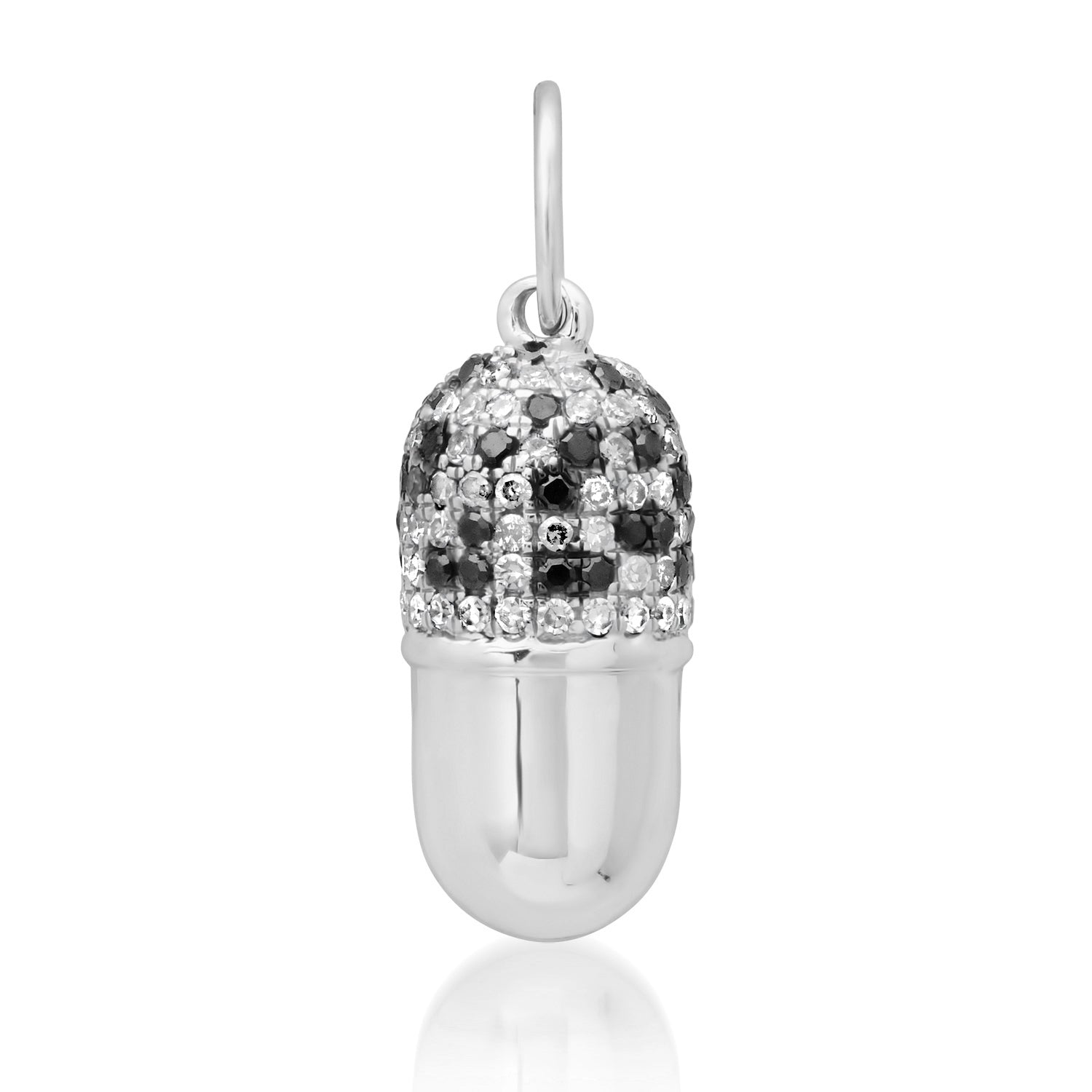 Daily Dose Black & White Diamond Pill Charm