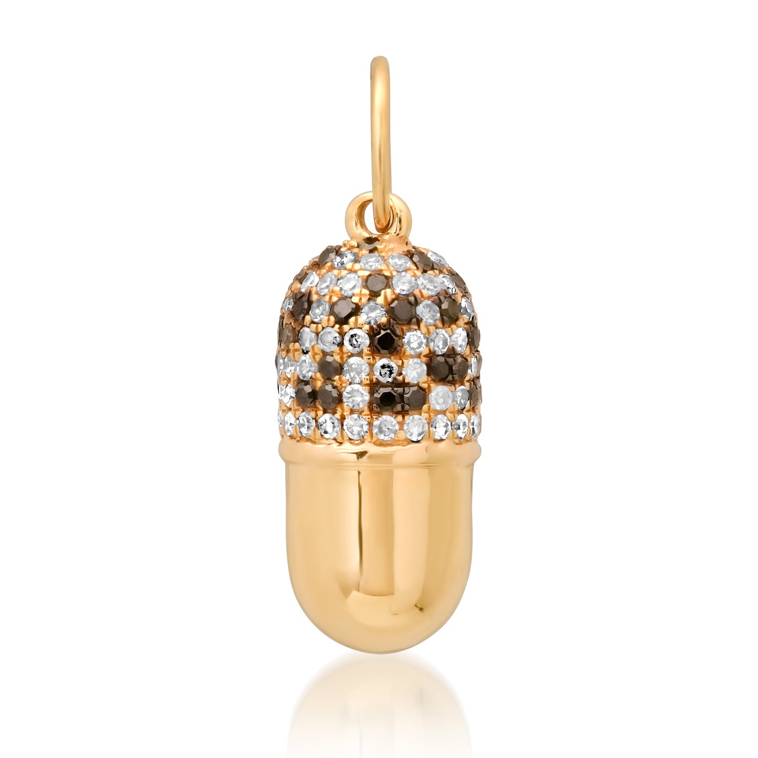 Daily Dose Black & White Diamond Pill Charm