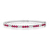 Alternating Ruby & Diamond Bangle Bracelet
