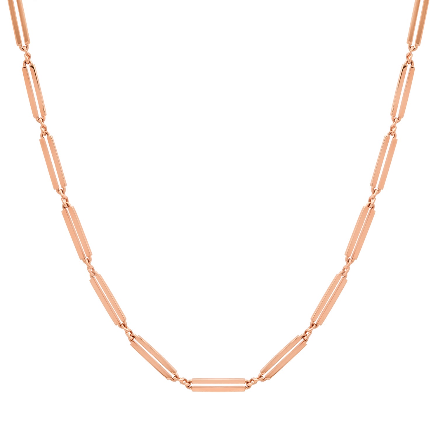 Sleek & Slim Gold Paperclip Link Chain Necklace