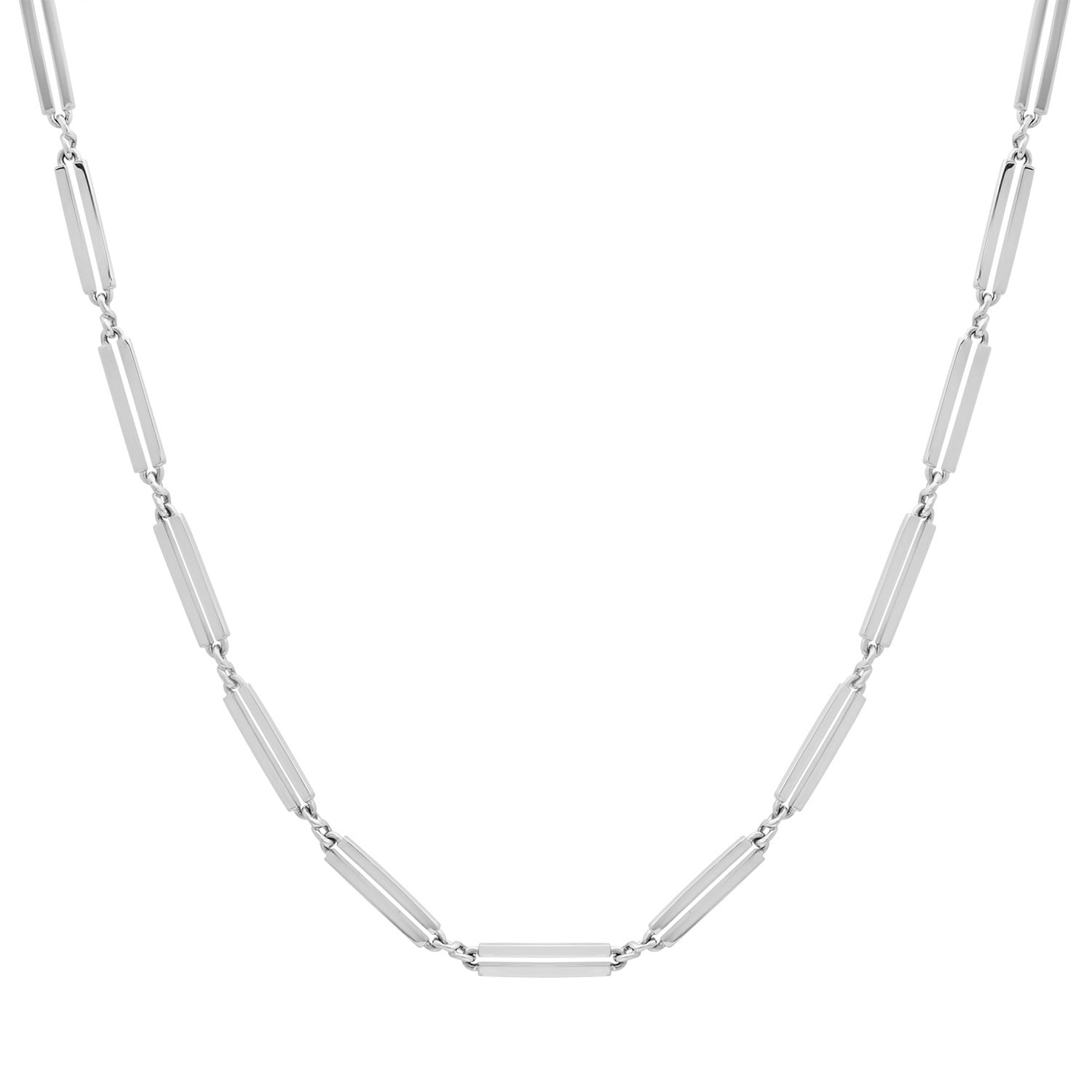 Sleek & Slim Gold Paperclip Link Chain Necklace