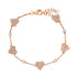 Mini or Medium Bezel & Pave Diamond Heart Bracelet