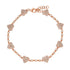 Mini or Medium Bezel & Pave Diamond Heart Bracelet